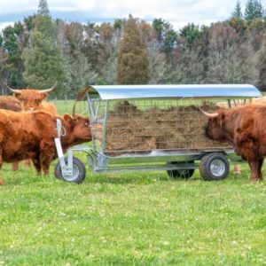 Wheeled Hay Feeders - 3 Wheeled Gooseneck Feeders